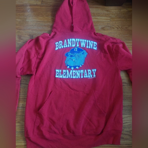 Vintage BRADYWINE Elementary Sweatshirt Jerzees Tag Sz M Hoodie. (E) - Picture 1 of 4
